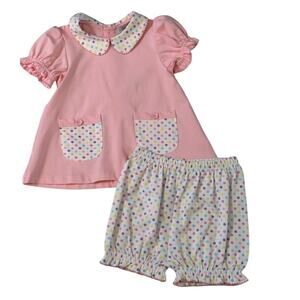 Ishtex NWT Polka Dot‎ Bloomer Set 24mo